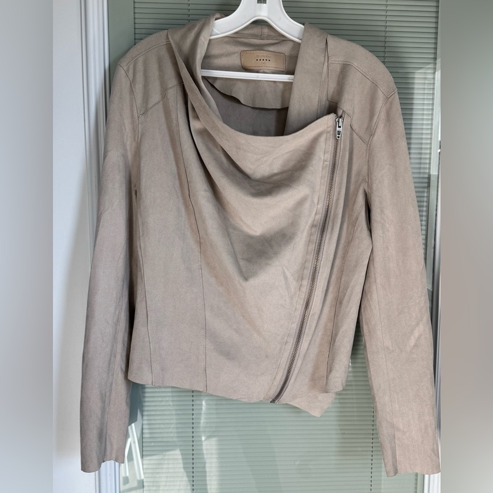 Blank NYC Beige Moto Jacket